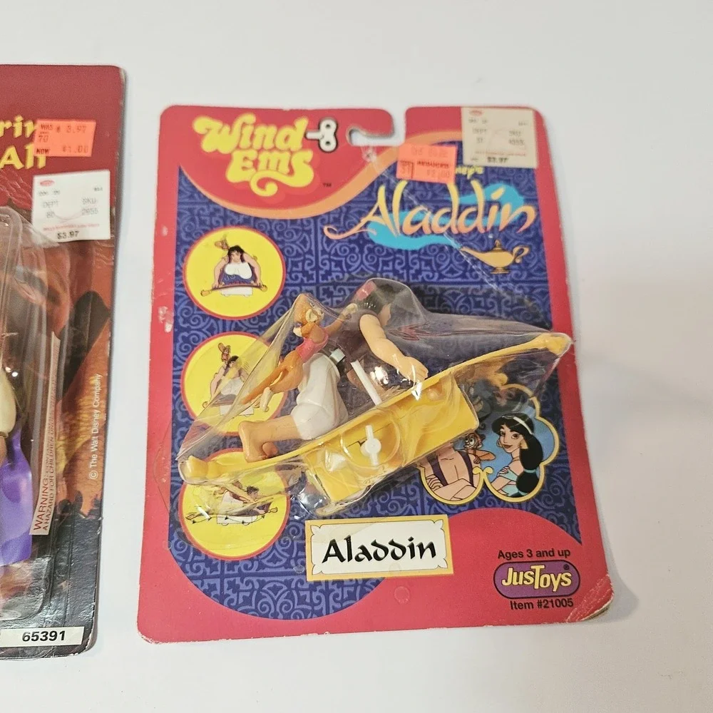 NEW VINTAGE DISNEY'S Aladdin Lot Figures Jasmine Magic Carpet, Prince Ali, Genie